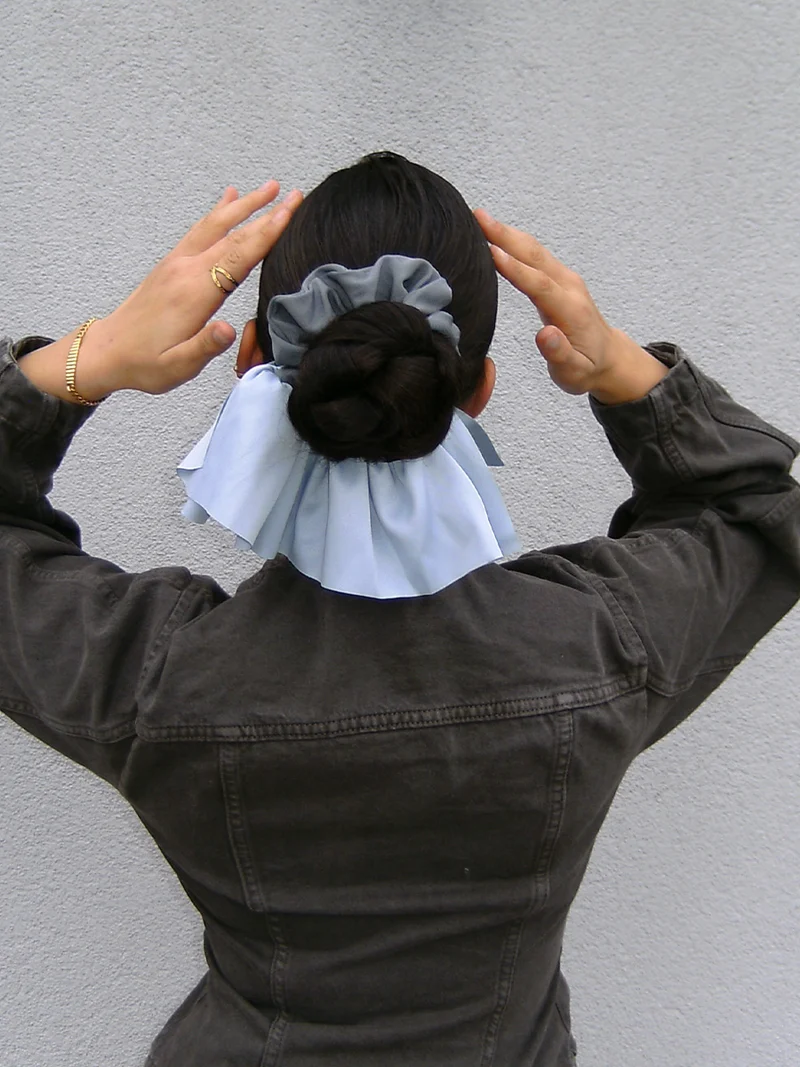 Breeze Wrap Blue Scrunchie