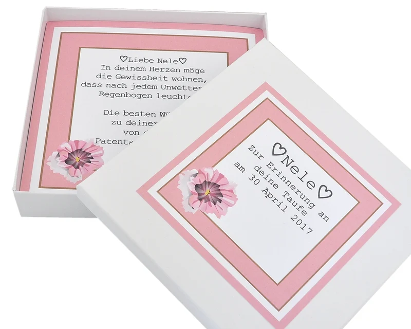 SCHMUCKSCHACHTEL, GESCHENK SCHACHTEL FÜR SCHMUCK,TAUFE, KOMMUNION