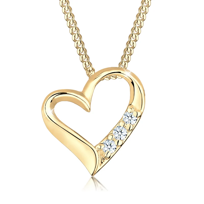 Halskette Herz | Diamant (Weiß, 0,045 ct)