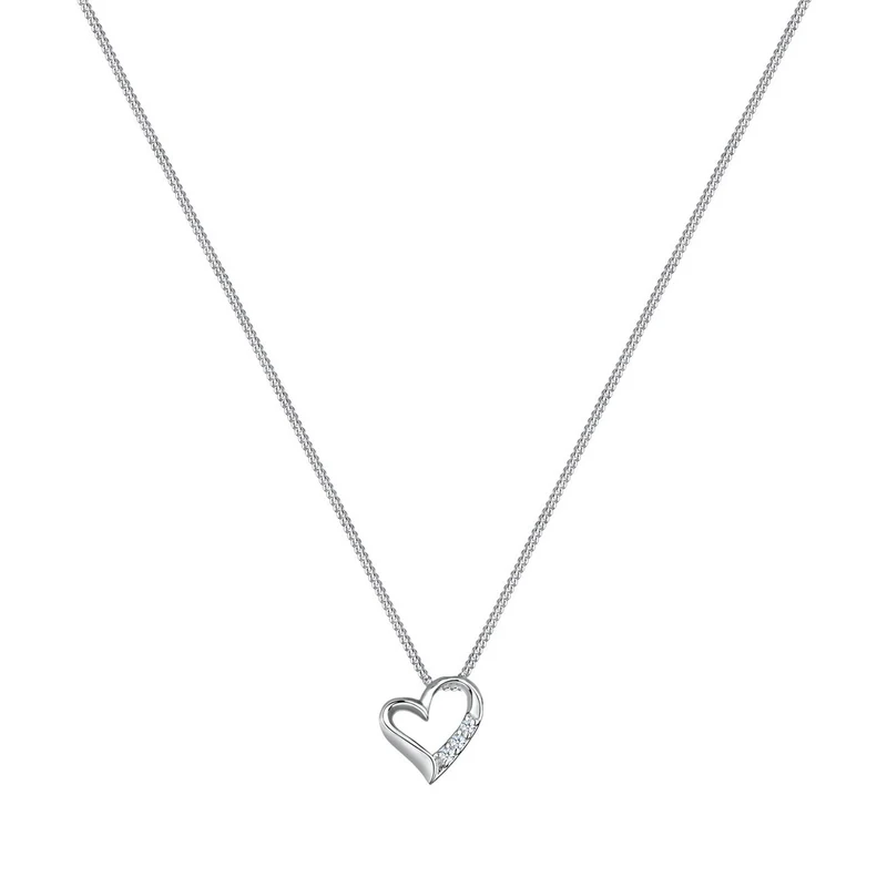 Halskette Herz | Diamant (Weiß, 0,045 ct)