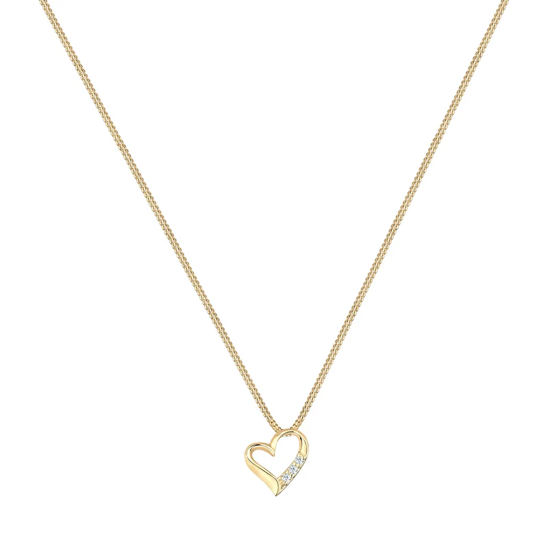 Halskette Herz | Diamant (Weiß, 0,045 ct)