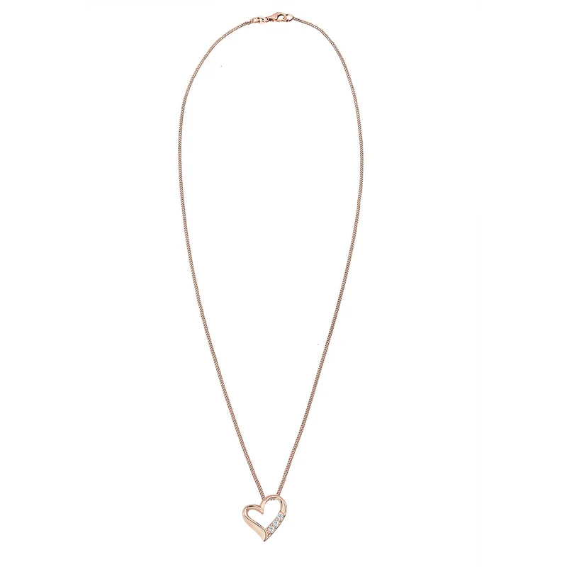 Halskette Herz | Diamant (Weiß, 0,045 ct)