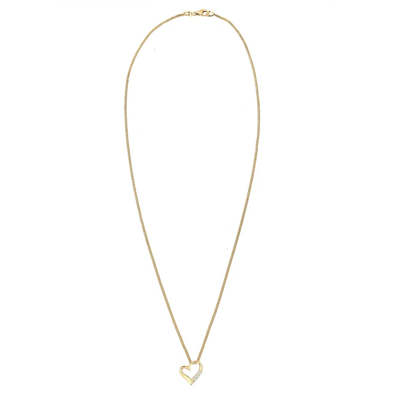 Halskette Herz | Diamant (Weiß, 0,045 ct)