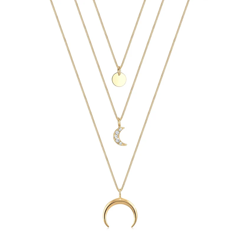 Layer-Halskette Astro | Mit Kristallen von Swarovski® (Weiß)