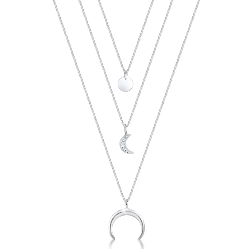 Layer-Halskette Astro | Mit Kristallen von Swarovski® (Weiß)