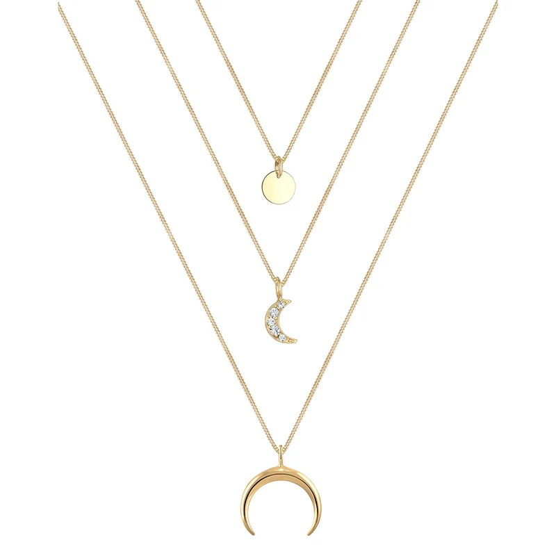 Layer-Halskette Astro | Mit Kristallen von Swarovski® (Weiß)