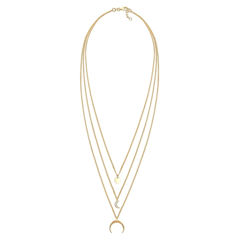 Layer-Halskette Astro | Mit Kristallen von Swarovski® (Weiß)