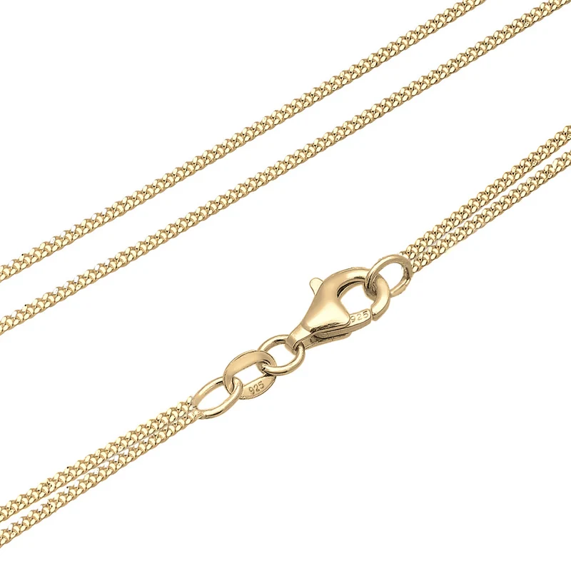 Layer-Halskette Plättchen | Mit Kristallen von Swarovski® (Weiß)