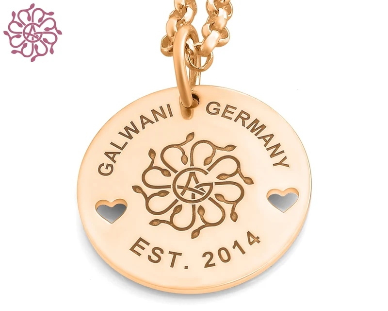 GALWANI HALSKETTE DESIGNER SCHMUCK DAMEN ROSÈGOLD SCHMUCK MARKENSCHMUCK
