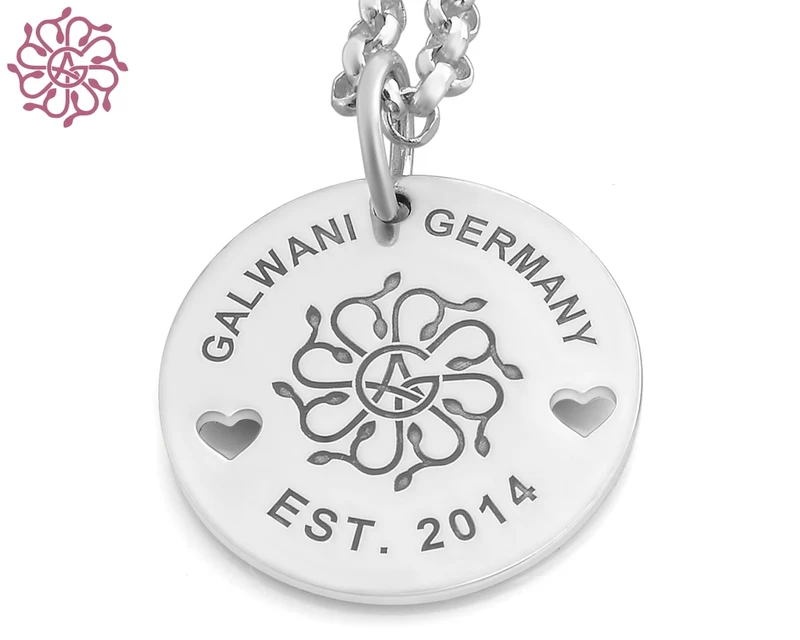 GALWANI KETTE MIT HERZEN, DESIGNER SCHMUCK, TRENDSCHMUCK