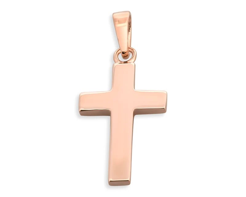 KREUZANHÄNGER, ROSÉ VERGOLDET, DAMENSCHMUCK, TAUFGESCHENK,925 SILBER