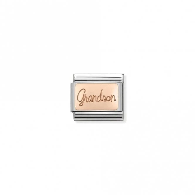 Classic Rose Gold Grandson Friends & Family Charms