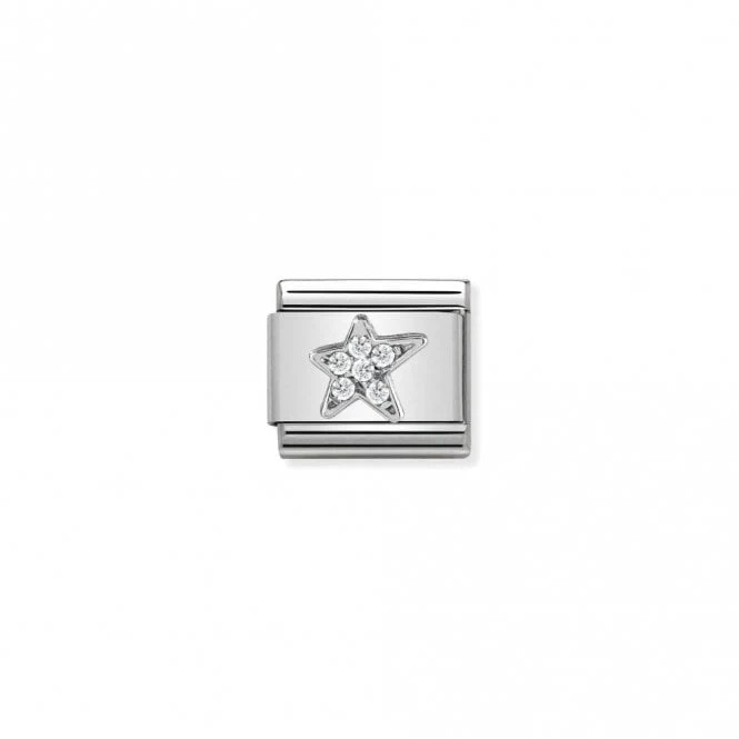 Classic Silver CZ Asymmetric Star Fairytale & Fantasy Charms