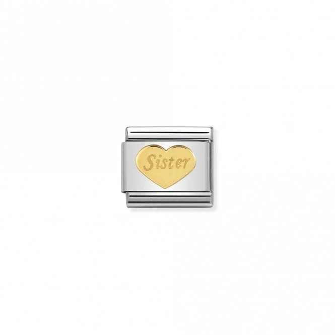 Classic Gold Sister Heart Friends & Family Charms