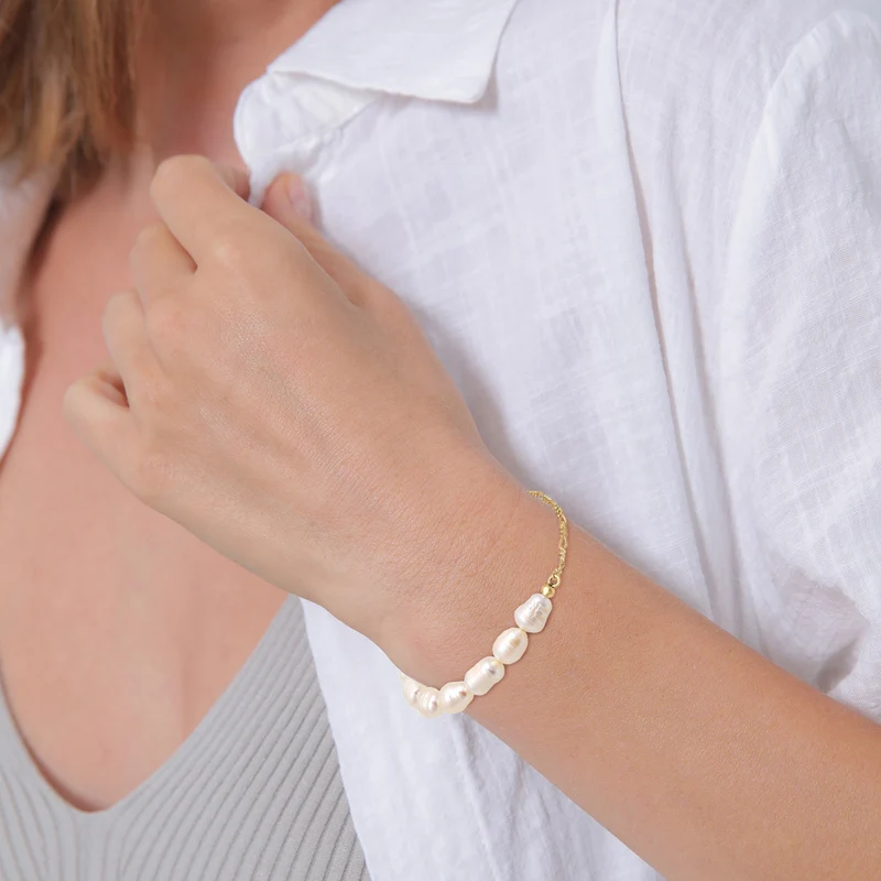 Glieder-Armband | Süßwasserperlen