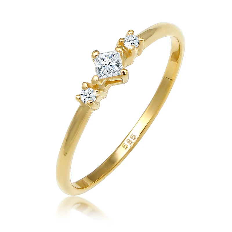 Verlobungsring | Diamant ( Weiß, 0,13 ct )