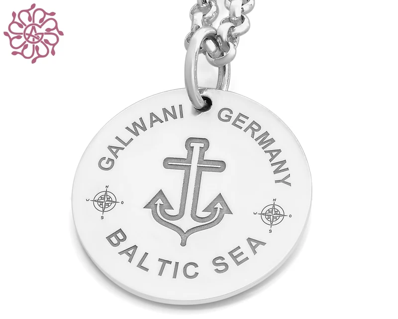 GALWANI KETTE MARITIM MIT ANKER, DESIGNER SCHMUCK DAMEN