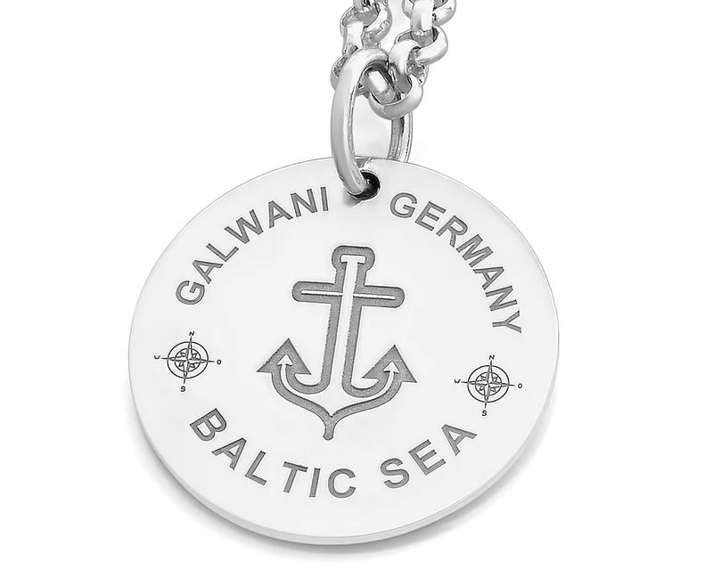 GALWANI KETTE MARITIM MIT ANKER, DESIGNER SCHMUCK DAMEN