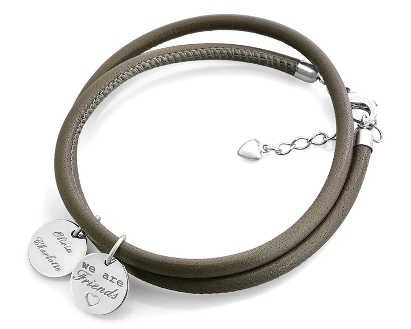 LEDERARMBAND BEST FRIENDS, FREUNDE SCHMUCK, GESCHENK FREUNDIN
