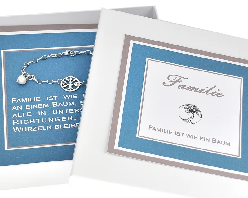 LEBENSBAUM ARMBAND, FAMILIENSCHMUCK, GESCHENK MIT NAMEN