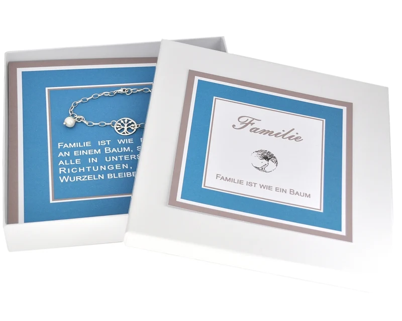 LEBENSBAUM ARMBAND, FAMILIENSCHMUCK, GESCHENK MIT NAMEN