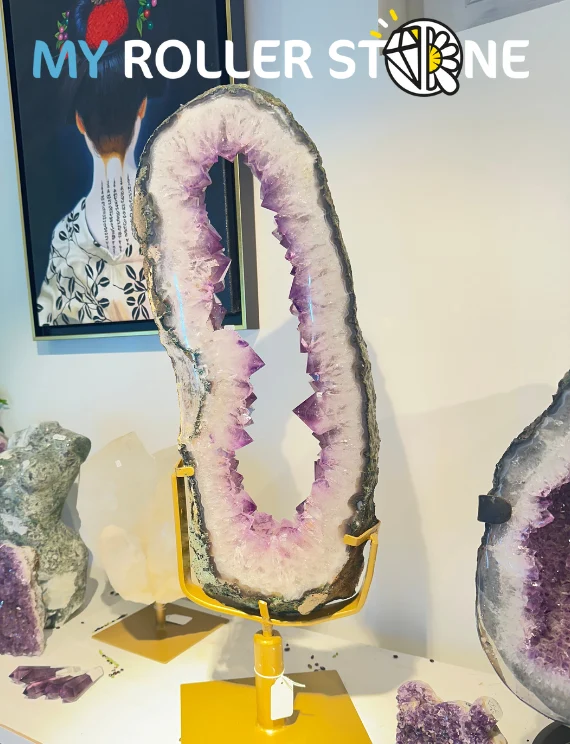 Amethyst-Schwenkscheibe auf Ständer Nr. 8