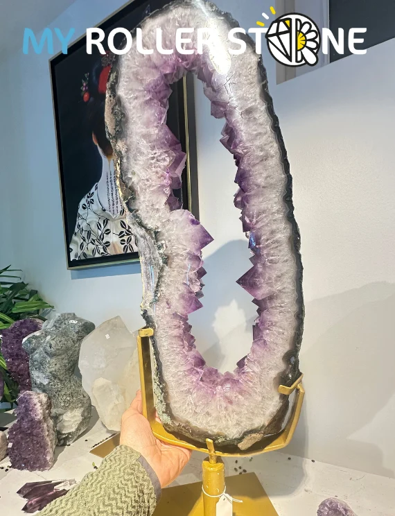 Amethyst-Schwenkscheibe auf Ständer Nr. 8