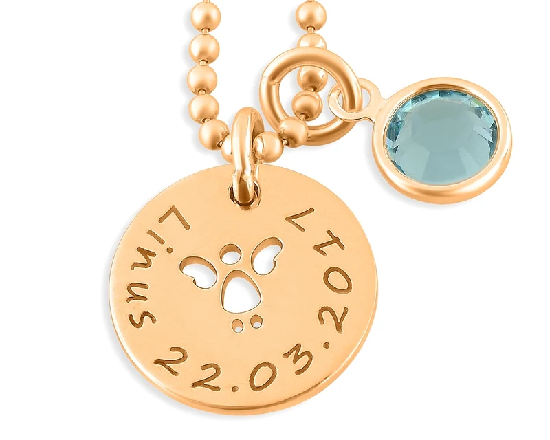 ROSÉ GOLD TAUFSCHMUCK, TAUFKETTE GRAVUR, NAMENSKETTE, GESCHENK TAUFE