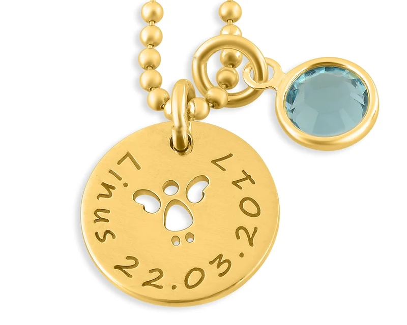 NAMENSKETTE MIT ENGEL GOLD HALSKETTE GRAVUR TAUFE GEBURT SCHMUCK
