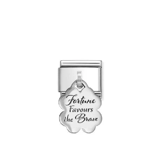 Classic Silver Engraved Four-Leaf Clover Flowers & Nature Charms