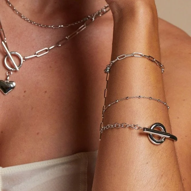 Silver Paperclip Bracelet