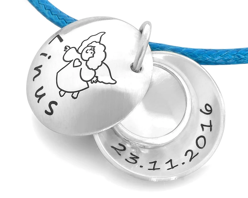 TAUFRINGE KETTE, SILBERKETTE ZUR TAUFE, ENGEL, TAUFGESCHENK