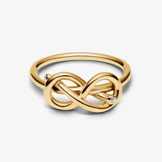 Gold Infinity Knot Ring, Size 56