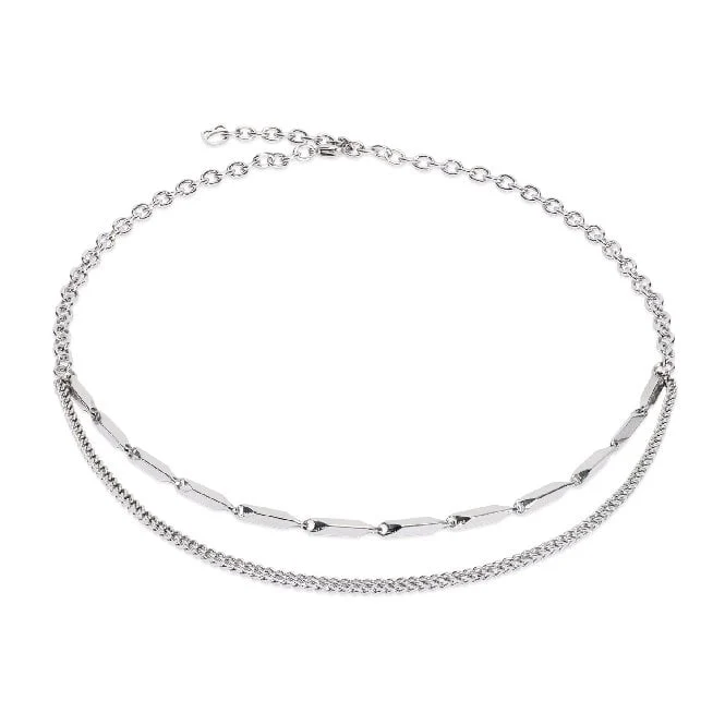 Twisted Layers Necklace in Silver