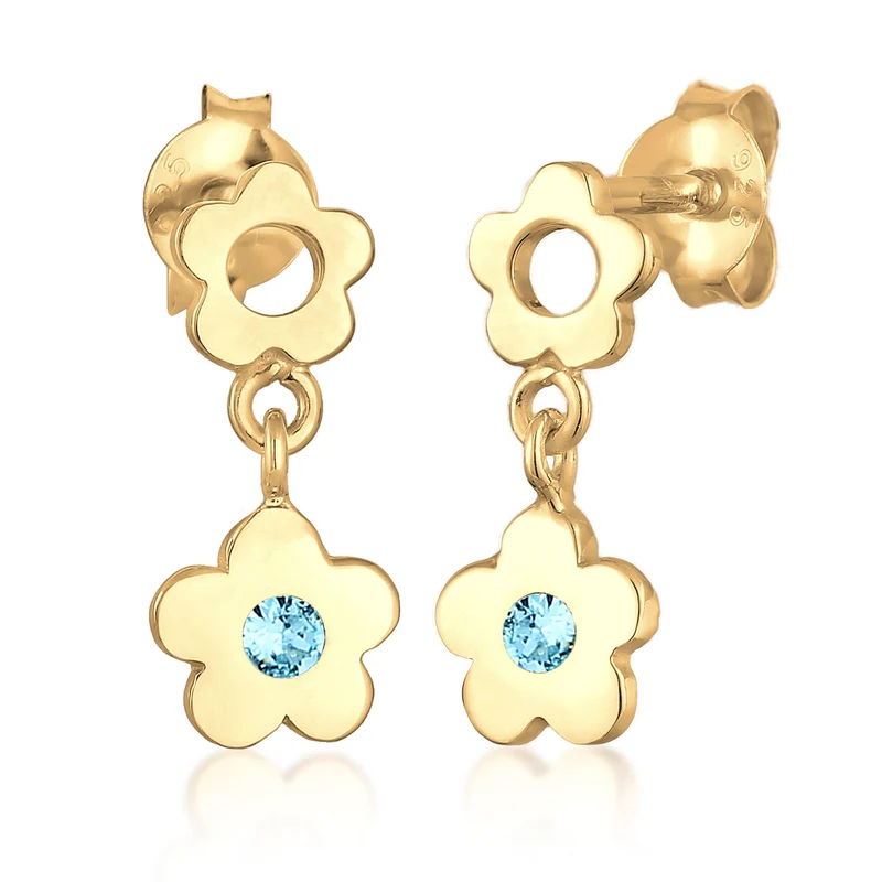 Ohrhänger Blume | Mit Kristallen von Swarovski® (Rosa)