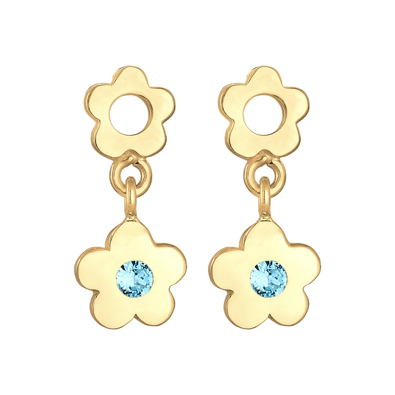 Ohrhänger Blume | Mit Kristallen von Swarovski® (Rosa)