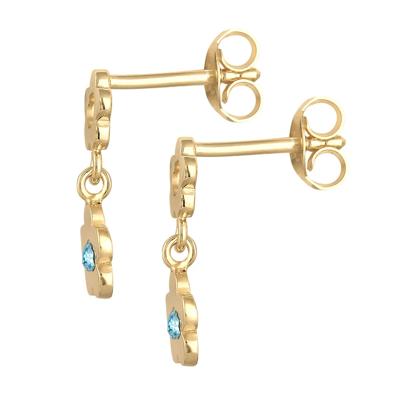 Ohrhänger Blume | Mit Kristallen von Swarovski® (Rosa)