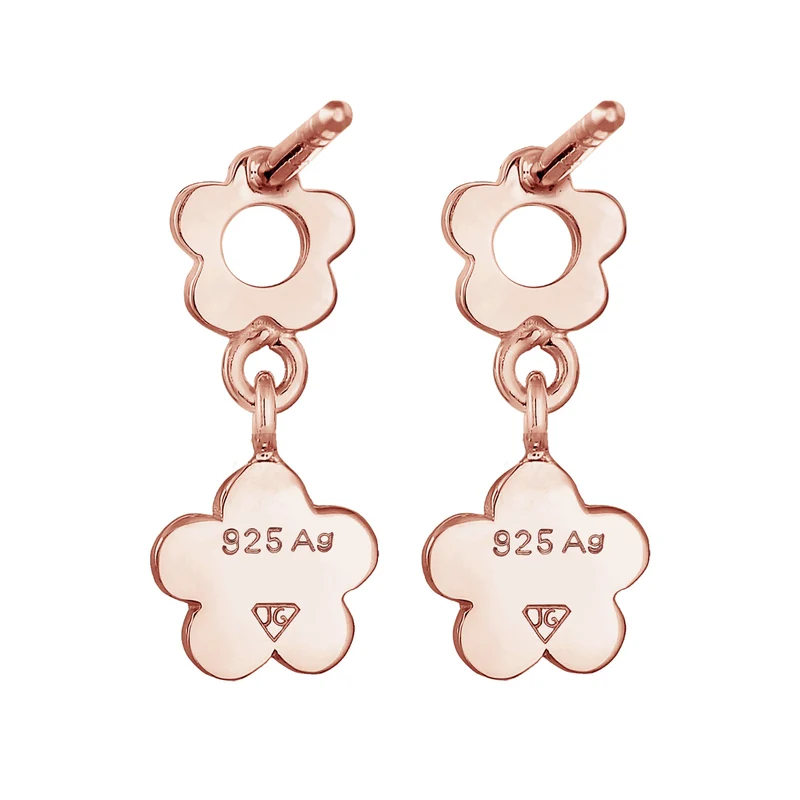 Ohrhänger Blume | Mit Kristallen von Swarovski® (Rosa)