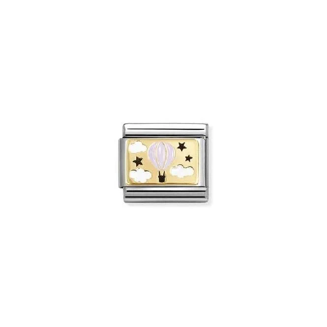 Classic Gold and Enamel Pink Hot Air Balloon Friends & Family Charms