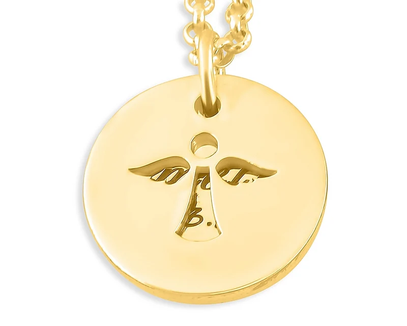 ENGELSCHMUCK MIT NAMEN HALSKETTE GRAVUR GOLD GESCHENK TAUFE