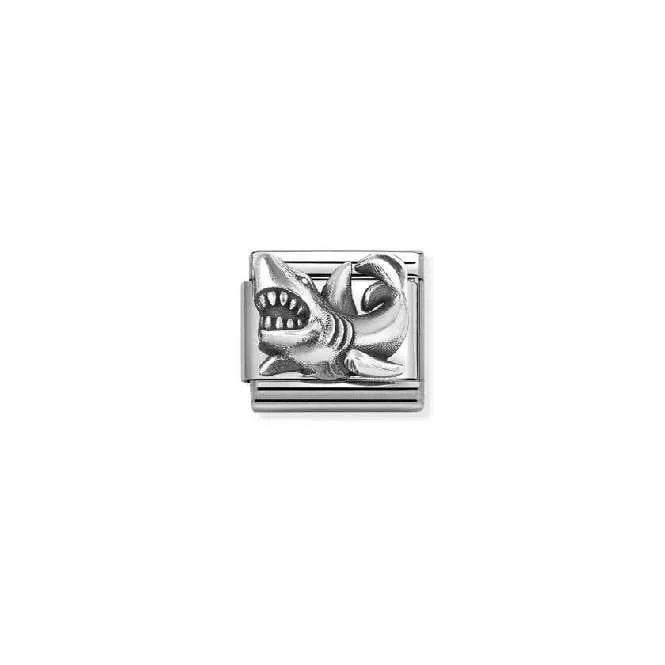 Classic Oxidised Silver Shark Animals & Pets Charms