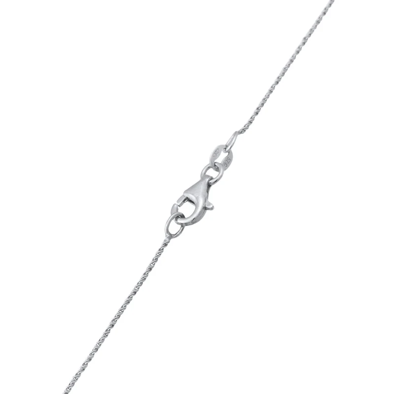 Kordel-Halskette Solitär Anhänger | Mit Kristallen von Swarovski® (Weiß)