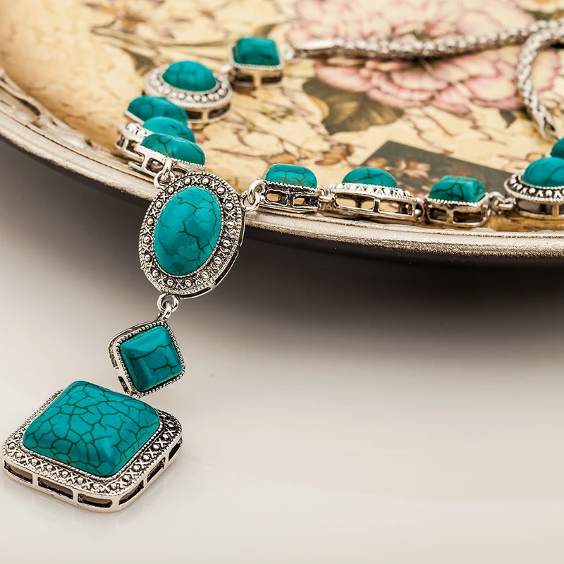 Türkise Halskette Vintage-Diamant-Halskette