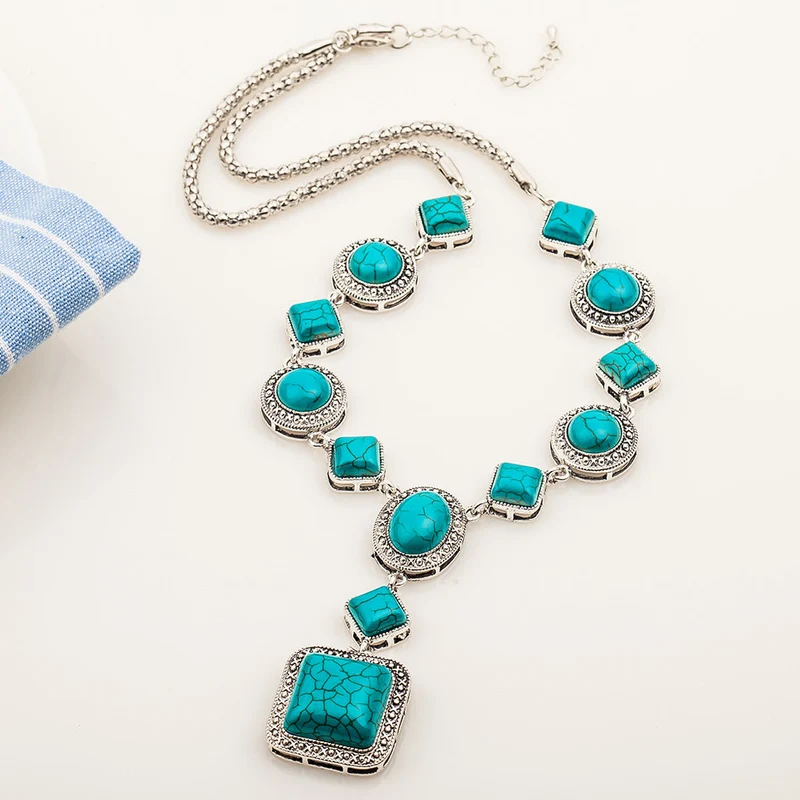 Türkise Halskette Vintage-Diamant-Halskette