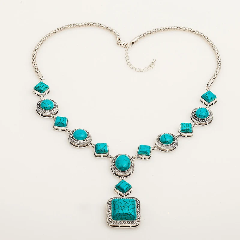 Türkise Halskette Vintage-Diamant-Halskette