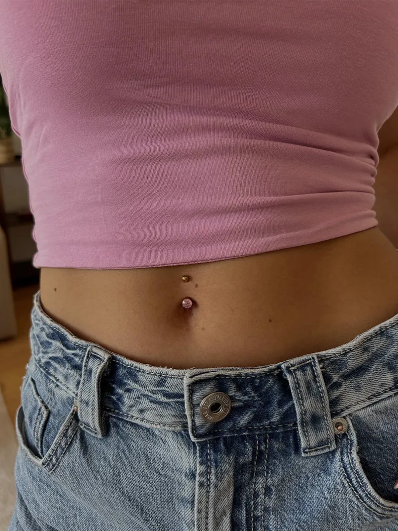 Ethereal Spark Pink Titan Bauchnabelpiercing