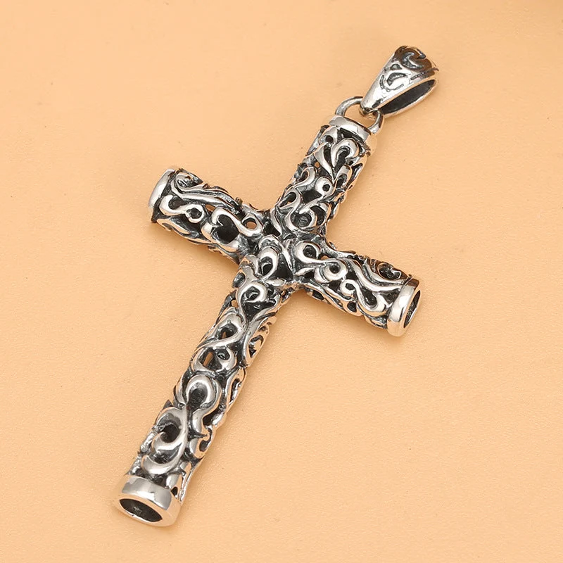 Vintage Kreuz Anhänger Halskette