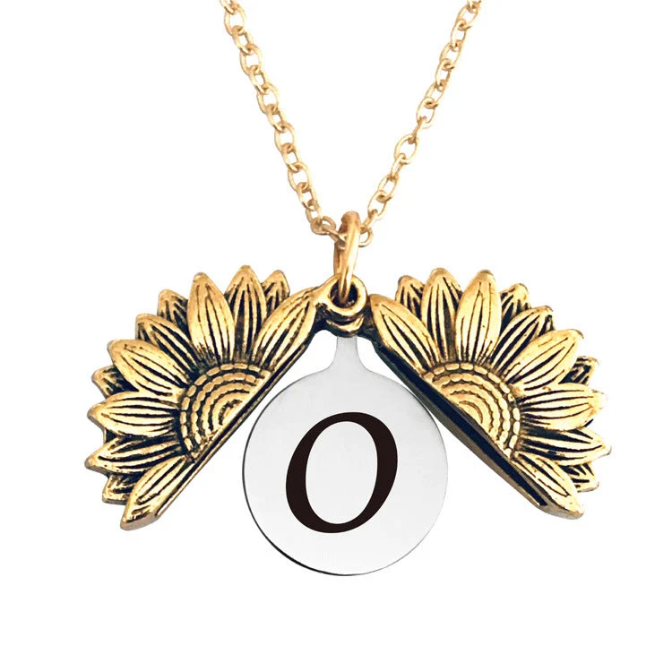 Vintage Gold Doppelte Sonnenblumen Halskette