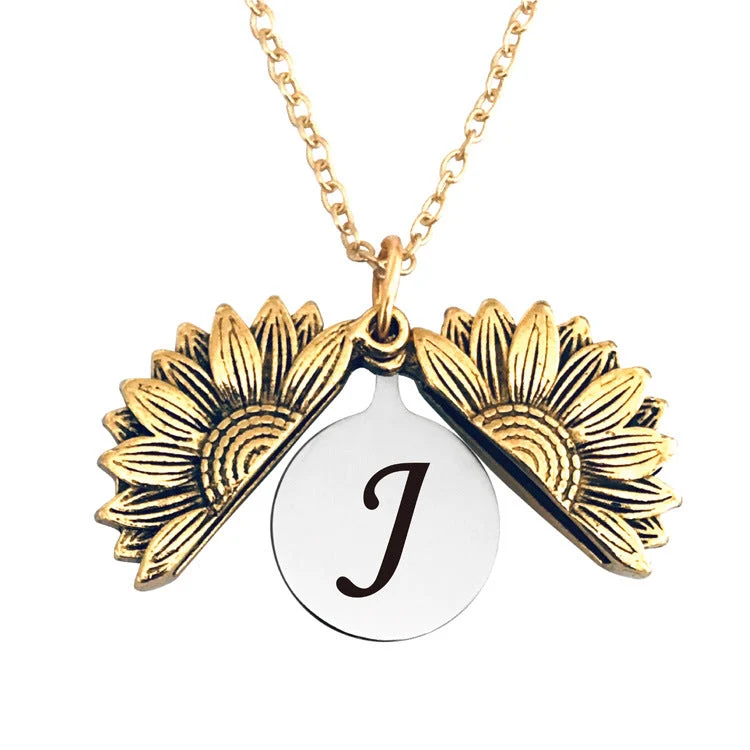 Vintage Gold Doppelte Sonnenblumen Halskette