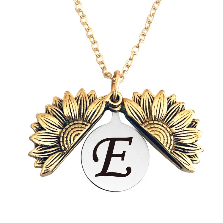 Vintage Gold Doppelte Sonnenblumen Halskette